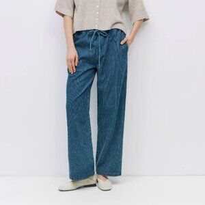 The Kennedy Pants - Denim Pinstripe Pants - Mod Ref
